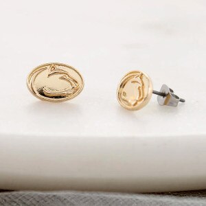 earrings Penn State Athletic Logo gold studs